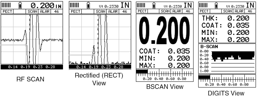 A-Scan+B-SCAN-Wanddickenmessgerät